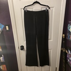 Zara Satin Effect Black Wide Leg Trousers Size M Flowy High Rise Minimal Chic